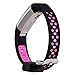 Lwsengme Silicone Strap Compatible with Fitbit Alta/Fitbit Alta HR Wrist Replacement Band Smart Watch Fitness Strap Accessory (Black/Pink)