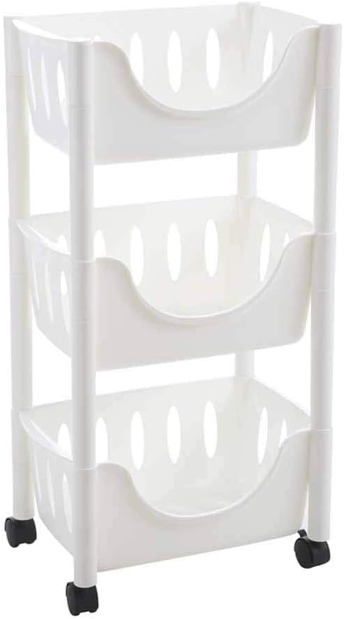 Multi-layer Mobile Storage Rack,Kitchen Selves Storage With Wheels,Movable Plastic Vegetables Rack,Bathroom Sundries Shelf,Snacks Cart Organizer,waterproof/Multifunction