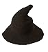 Luoke Women Summer Witch Cotton Sun Hat Foldable Costume Ball Hat Cap (Black)