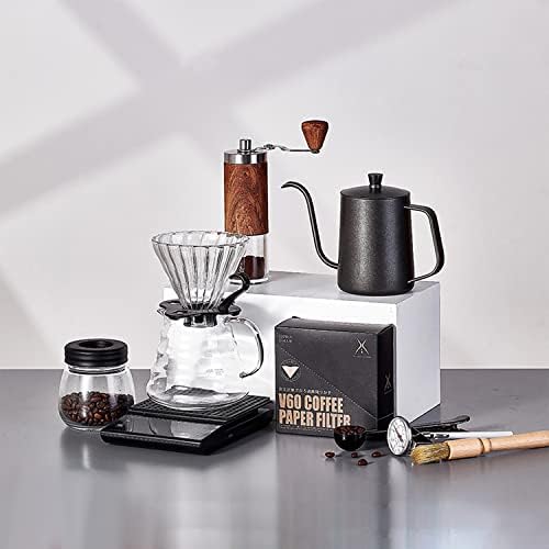 ALMEKAQUZ 10 PCS V60 Drip Coffee Machine Set with Delicate Coffee