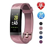 Letsfit Fitness Tracker HR, Activity Tracker Color Screen, Heart Rate Monitor, Sleep Monitor Step Counter, Calorie Counter, Pedometer IP68 Smartwatch for Kids Women Men