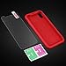 iPhone X Case,AICase Ultra Thin Lightweight Supre Fashion Full Body Coverage Protection Soft PC [Dual Layer][Slim Fit] Case with Tempered Glass Screen Protector for Apple iPhone X/10 (Red)