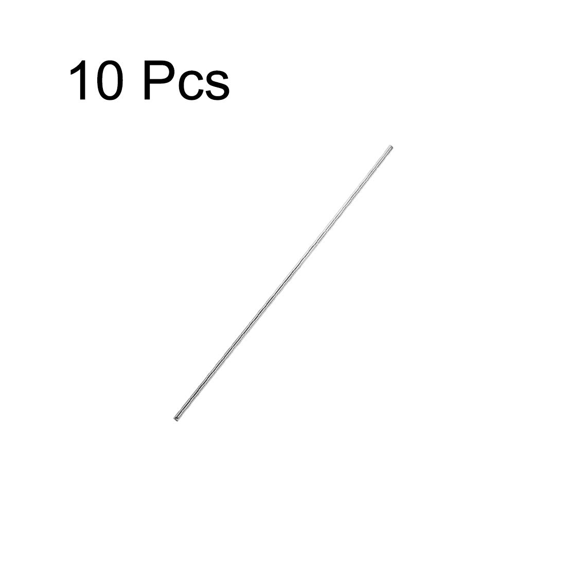 sourcing map 1.5mm x 100mm 304 Stainless Steel Solid Round Rod for DIY Craft - 10pcs, Silver Tone - Image 4