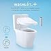 TOTO MW6243056CEFG#01 WASHLET+ Legato One-Piece Elongated 1.28 GPF Toilet and Contemporary WASHLET S550e Bidet Seat, Cotton White