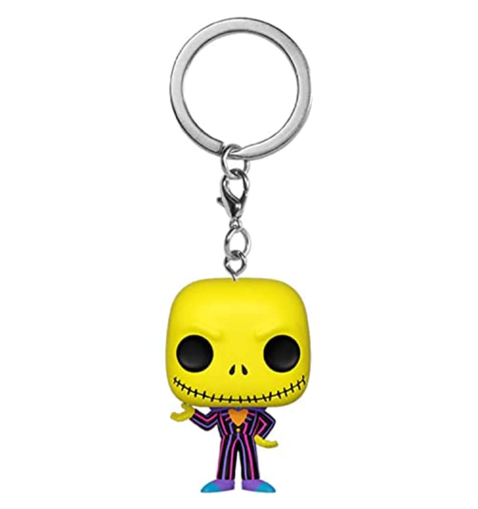 Funko POP! Keychain: Disney the Nightmare Before Christmas - Blacklight - Jack Skellington - Collectable Vinyl Mini Figure Novelty Keyring - Stocking Filler - Gift Idea - Official Merchandise