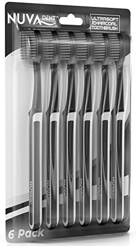image for Nuva Dent Ultra Soft Charcoal Toothbrush - Gentle, Slim Brush Head, Me