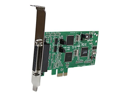 Click Here to See More Images StarTech.com 4 Port PCI Express Dual Profile PCIe Serial Card Adapter with Breakout Cable - 2 x RS232 2 x RS422/RS485 PEX4S232485