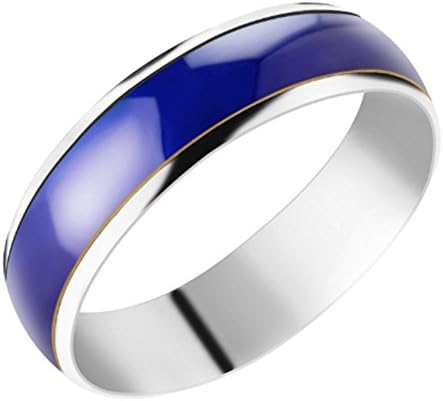 Women Men Temperature Change Color Emotion Feeling Stainless Steel Ring