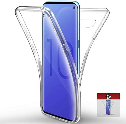 IWIO Galaxy S10/S10 Plus 360 Case, Full Body Protection Galaxy S10/S10 Plus Silicone Clear Ultra-Thin, Built in Screen Protector Slim Hybrid Cover (Samsung Galaxy S10 Plus)