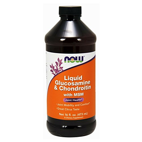 NOW Glucosamine & Chondroitin with MSM Liquid, 16-Ounces