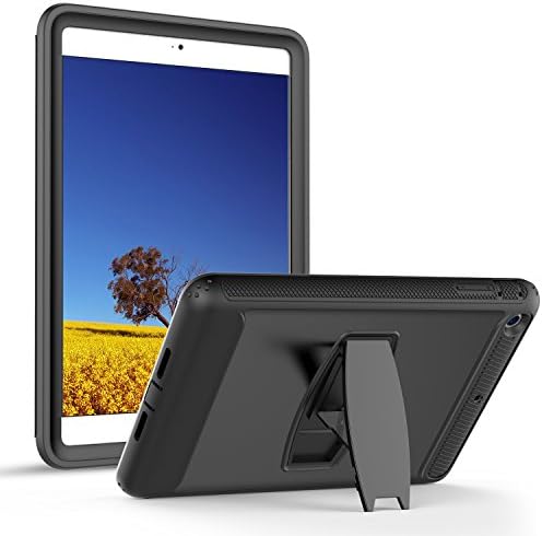 iPad mini case,Mini2 Case,Mini3 Case,MARKILL Heavy Duty iPad Mini Full Body Rugged Protective Case with Kickstand and Built-in Screen Protector for Apple iPad Mini1/2/3 (Black)