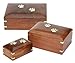 Hind Handicrafts Brass Paw Inlaid Rosewood Pet Urn for Dogs Cats Memorial Keepsake Urns for Ashes, Photo Wooden Box Cremation Urn (Small : 6