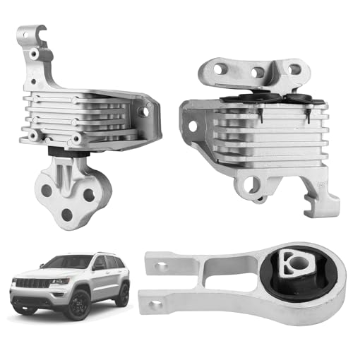 3 Piezas Soportes Motor y Transmisión Fits for Cherokee 2.4L 2014-2021 | Soportes para Chrysler 200 2.4L 2015-2019; reemplazo# OE 68192831AF 68418876AB 68157441AD 3378/3380/3308