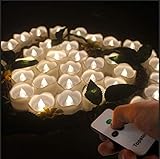 Topstone Remote Control Led Tea Lights with Warm White Flickering Bulb ,12 Pack 