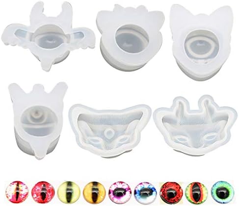 vegan Novelty Creative DIY Handmade Crystal Epoxy Mold Devil Eyes Shape Mould Cat Head Silicone Resin Pendant Molds