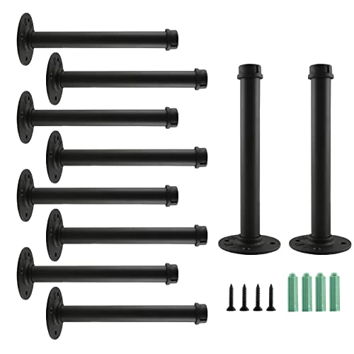 Pipe Shelf Brackets 9 inch, Industrial Floating Shelving Bracket 10