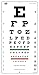 Snellen Plastic Eye Chart 20 Feet 22 x 11inches