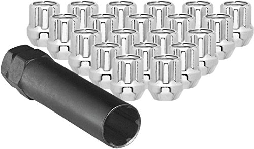 Click Here to See More Images CECO Chrome Open End Duplex Spline Drive Installation Kit (24 Lug Nuts & 1 Key) 14X2.0 R.H. Thread Pitch