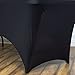 LinenTablecloth 4 ft. Rectangular Stretch Tablecloth Black