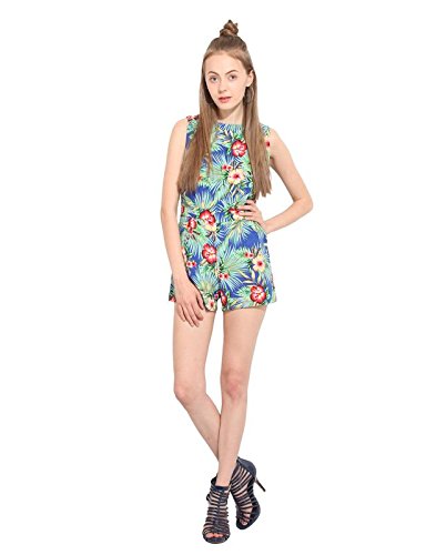 lucero multi floral crepe casual jumpsuit / playsuit for women and girls
