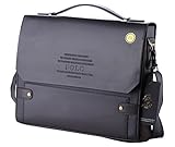POLO VIDENG M336 Top Leather RFID Block Briefcase Shoulder Messenger Business Bag From Italy Design (Ch-brown)
