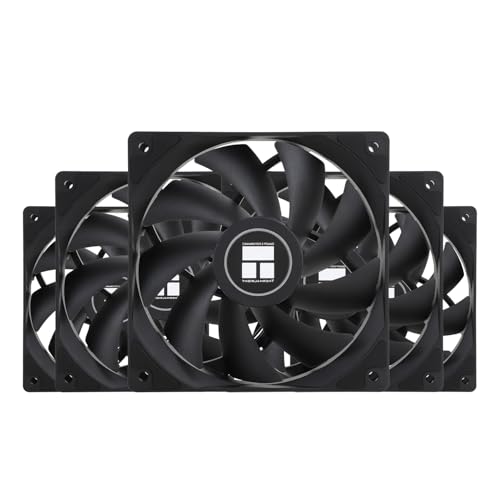 TL-C12C X5 Ventilador de CPU Negro, 120 mm, 1550 RPM, Control PWM, Enfriador de Carcasa de Ordenador