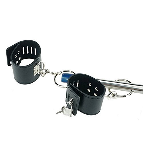 New Personal Steel Pipe Handcuffs , Adjustable Cuffs Black