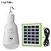 LightMe Portable Solar Led Light Bulb, 7W E27 Base Charged Solar Energy Lamp Rechargeable Emergency Lights for Outdoor Indoor Camping Tent Lighting (White-7W)
