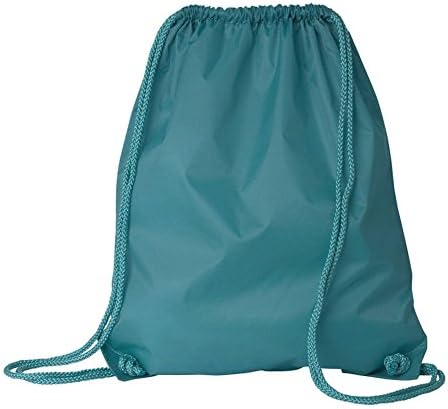 Drawstring Cinch Sack Backpack School Tote Gym Beach Travel Bag AQUA TEAL