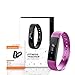 Arbily Fitness Tracker,ID115 Activity Tracker Waterproof with Sleep Monitor, Bluetooth Smart Wristband Bracelet Sport Pedometer Fitness Watch Step Tracker/Calorie Counter for Android and iOS（Purple）