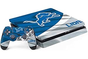 Skinit Decal Gaming Skin Compatible with PS4 Slim Bundle - Officially Licensed NFL Detroit Lions Design