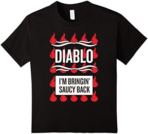 Kids Diablo T-shirt I'm Bringing Saucy Back 12 Black