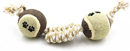 Petony Dental Rope Dog Chew Toy for Aggressive Chewers Cotton Rope with Two Tails dog toy for dogs