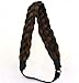 Coolcos Elastic Synthetic Chunky Hair Braid 5 Strands Braids Hair Headbands Plaited Braided Headband (Light Color)