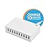 AVLT-Power 60Watt 10-Port USB Wall Charger, Portable USB Charger Multi Port for Travel, Office & Home. Compatible with iPhone, iPad, Android Phone&Tablet[White]