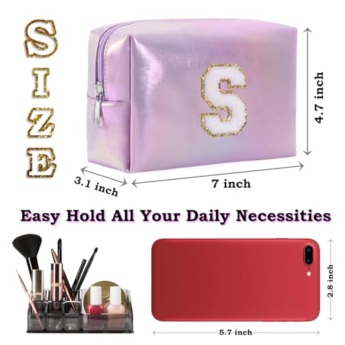 Anntry Large Capacity Cosmetic Bag, Premium PU Makeup Bag, Multifunctional and Portable Wash Bag, Ideal Gift for Teens, Girls, Women, Friends and Moms, berry