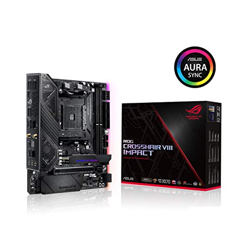 ASUS-ROG-Crosshair-VIII-Impact-Placa-base-Gaming-mini-DTX-AMD-AM4-X570-con-tarjeta-SO-DIMM2-dos-M2-Wi-Fi-6-PCIe-40-sonido-SupremeFX-iluminacin-Aura-Sync-RGB-SATA-6-Gbs-y-USB-32-Gen-2