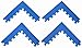 Wonder Mat Edging Package Set: 16 Sides & 4 Pairs of Corners for 6' x 6' Area (Blue)