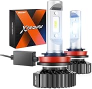 SEALIGHT H11/H8/H9/H16 LED Bulbs, 20,000LM 600% Super Brighter H11 LED Halogen Replacement Bulbs, 6000K Xenon 