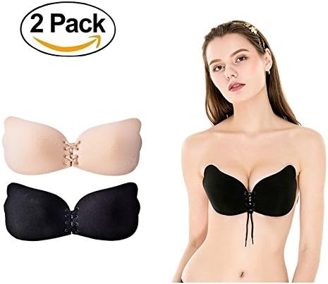 RB Beauty Invisible Bra with Drawstring self-adhesive Breathable All size available (2 Pack) (C)