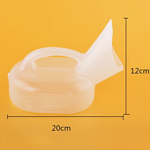 Gloveleya Female Plastic Urinals Women's Portable Potty Hospital Pee white800ML