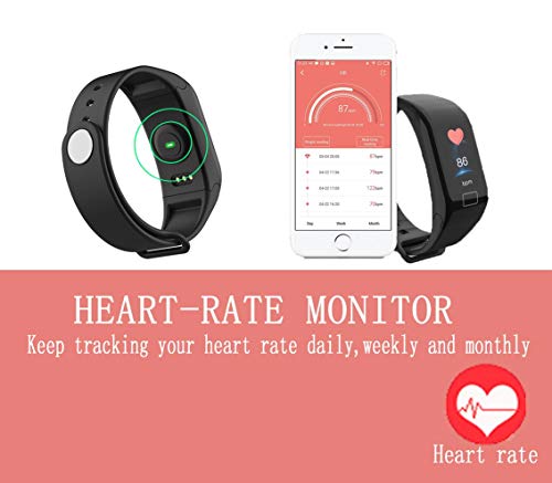 YZJ Blood Pressure Monitor Watch,Waterproof Color Screen Fitness Tracker with Heart Rate Blood Oxygen Monitor,Smart Wristband with Calorie Counter Watch Pedometer Sleep Monitor Bluetooth Bracelet