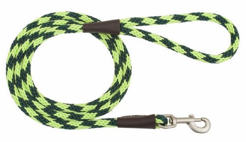 Mendota 3/8" by 4' Snap Leash, Jade, Small
