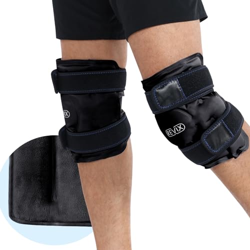 REVIX Knie Kühlpack Gel Kühlpad Wiederverwendbar mit Klettverschluss