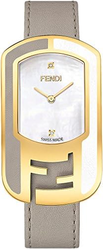 Fendi Timepieces Women's Chameleon Leather 29X49mm Yellow Gold/Tortola Watch