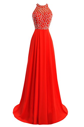 Dora Bridal Womens A Line Floor Length Chiffon Beaded Prom | Desertcart  Guyana