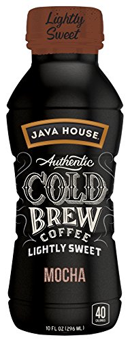 JAVA HOUSE Authentic Cold Brew Coffee, Lightly Sweetened Mocha, 10 Ounce (Pack of 12) Ready to Drink - Thumbnail 2