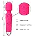 Handheld Vibrator Massager, Cordless Massage for Neck and Back with 20 Modes and 8 Power Speeds, Wireless Rechargeable Waterproof Silicone Massager - Pink