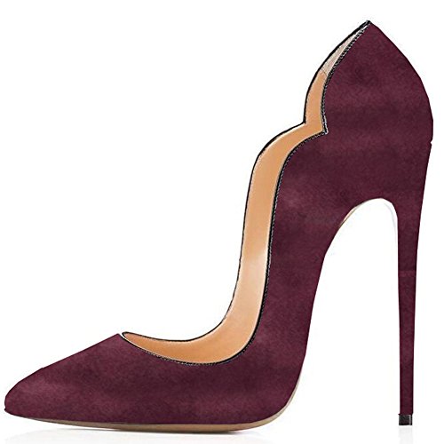 Comfity Pumps for Women, Sexy Pointed Toe High Heels Slip On Shoes Party Wedding Pumps 5 M US