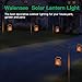Walensee Solar Lantern Lights Dancing Flame Waterproof Outdoor Hanging Lanterns Solar Powered Umbrella LED Night Light Dusk to Dawn Auto On/Off Landscape Decorative for Garden Patio Yard Path 2 Pack
